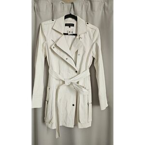 Nanette Lepore White Belted Trench Coat